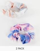 Southbeach - Pakke med to scrunchies i tie-dye-Multifarvet
