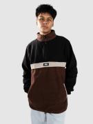 Blue Tomato 1/4 Placket Half-Zip Fleecepullover brun