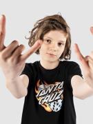 Santa Cruz Flaming Dice Dot Kids T-shirt sort