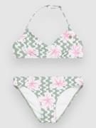 Roxy Party Waves Kids Bikini grøn