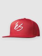 Es Script Snapback Kasket rød