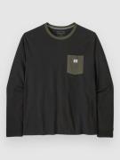 Patagonia Shop Sticker Pocket Responsibili Langærmet t-shirt sort