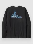 Patagonia Berm Logo Responsibili Langærmet t-shirt sort
