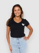 Rip Curl Heart V Neck T-shirt sort