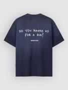 Another Cotton Lab Wanna Go Washed T-shirt blå