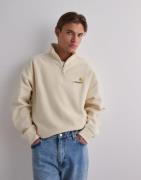 Carhartt WIP Half Zip American Script Sweat Trøjer Beige