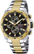 Festina Herreur F20562-4 Sport Sort/Gul guldtonet stål Ø45.5 mm