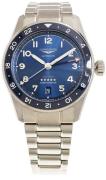 Longines Herreur L3.802.4.93.6 Spirit Zulu Time Blå/Stål Ø39 mm