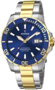 Festina Herreur F20532-1 Diver Blå/Gul guldtonet stål Ø44 mm