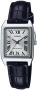 Casio Dameur LTP-V007L-7B1UDF Classic Sølvfarvet/Læder 22x30 mm