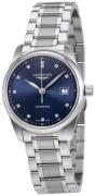 Longines Dameur L2.257.4.97.6 Master Blå/Stål Ø29 mm