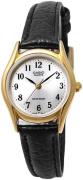 Casio Dameur LTP-1154PQ-7BEG Collection Sølvfarvet/Læder Ø23 mm
