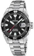 Festina Herreur F20669-3 Diver Sort/Stål Ø44 mm