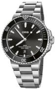 Oris Herreur 01 733 7789 4154-07 8 23 04PEB Aquis Sort/Stål Ø43.5 mm