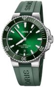Oris Herreur 01 733 7787 4157-07 4 22 37FC Aquis Grøn/Gummi Ø41.5 mm