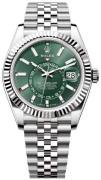 Rolex Herreur 336934-0002 Sky-Dweller Grøn/Stål Ø42 mm
