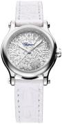 Chopard Dameur 278573-3022 Happy Sport Sølvfarvet/Læder Ø30 mm