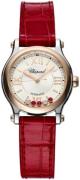 Chopard Dameur 278573-6026 Happy Sport Sølvfarvet/Læder Ø30 mm