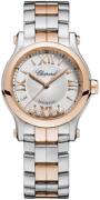 Chopard Dameur 278573-6017 Happy Sport Sølvfarvet/18 karat rosa guld