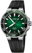 Oris Herreur 01 400 7769 4157-07 4 22 74FC Aquis Grøn/Gummi Ø41.5 mm