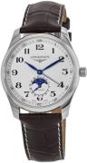 Longines Herreur L2.909.4.78.3 Master Sølvfarvet/Læder Ø40 mm