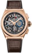 Zenith Herreur 18.9000.9004-71.R585 El Primero Skeletskåret/Gummi