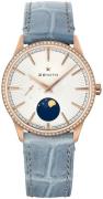 Zenith Dameur 22.3200.692-01.C832 Elite Moonphase Sølvfarvet/Gummi