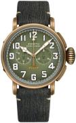Zenith Herreur 29.2430.4069-63.I001 Pilot Grøn/Gummi Ø45 mm