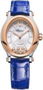 Chopard Dameur 278602-6001 Happy Sport Sølvfarvet/Læder Ø29 mm