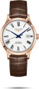 Longines Herreur L2.820.8.11.2 Record Hvid/Læder Ø38.5 mm