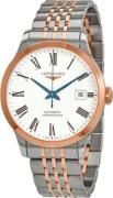 Longines Herreur L2.820.5.11.7 Record Hvid/18 karat rosa guld Ø38.5