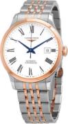 Longines Herreur L2.821.5.11.7 Record Hvid/18 karat rosa guld Ø40 mm