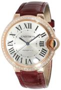 Cartier Dameur WJBB0034 Ballon Bleu Sølvfarvet/Læder Ø36 mm