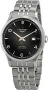Longines Herreur L2.821.4.56.6 Record Sort/Stål Ø40 mm