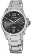 Longines Herreur L3.716.4.56.6 Conquest Sort/Stål Ø41 mm