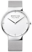 Bering Herreur 15540-004 Max Rene Hvid/Stål Ø40 mm