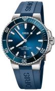 Oris Herreur 01 733 7787 4135-07 4 22 35FC Aquis Blå/Gummi Ø41.5 mm