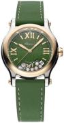 Chopard Dameur 278559-6022 Happy Sport Grøn/Læder Ø36 mm