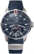 Ulysse Nardin Herreur 1183-170-3-93 Diver Blå/Gummi Ø44 mm