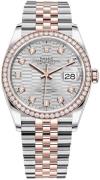 Rolex Dameur 126281RBR-0027 Datejust 36 Sølvfarvet/18 karat rosa