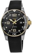 Longines Herreur L3.781.3.56.9 Hydroconquest Sort/Gummi Ø41 mm