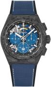 Zenith Herreur 10.9000.9004-M99.R939 Defy El Primero Blå/Gummi Ø44