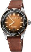 Oris Herreur 01 733 7707 4356-07 5 20 45 Diving Brun/Læder Ø40 mm