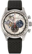 Zenith Herreur 03.2040.4061-69.R576 El Primero Sølvfarvet/Gummi Ø42