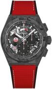 Zenith Herreur 10.9001.9004-99.R941 El Primero Sort/Gummi Ø44 mm