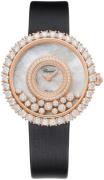 Chopard Dameur 204445-5001 Happy Diamonds Hvid/Satin Ø37.7 mm