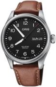 Oris Herreur 01 752 7760 4164-07 5 22 07LC Aviation Sort/Læder Ø44