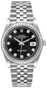 Rolex Dameur 126284RBR-0019 Datejust 36 Sort/Stål Ø36 mm