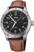 Oris Herreur 01 748 7756 4064-07 5 22 07LC Aviation Sort/Læder Ø44