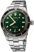 Oris Herreur 01 733 7707 4357-07 8 20 18 Diving Grøn/Stål Ø40 mm